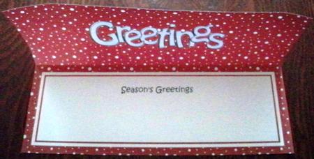 Xmas Season's Greetings Matching Large Dl Insert by Helen Gomm