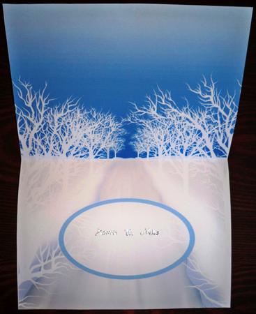 A5 Landscape Insert with Snow Scene by Helen Gomm