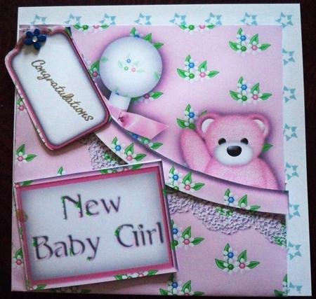 Baby Girl Pocket Card Mini Kit by Helen Gomm