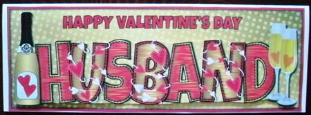 Valentines Hearts and Bubbly Husband Large Dl by Helen Gomm