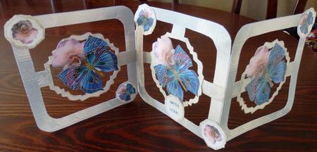 Accordion Zig Zag Card - Shimmering Butterflies by Helen Gomm