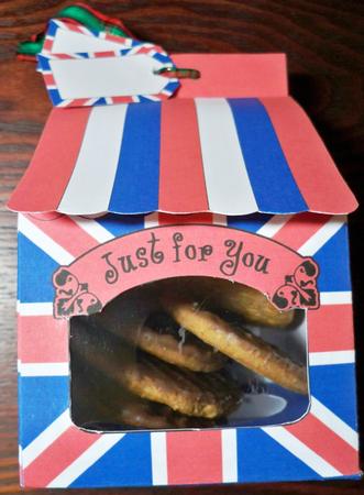 3D Union Jack Flag Milk Carton Cupcake Treat Box Mini Kit by Helen Gomm