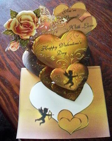 Mix and Match Triple Heart Easel by Helen Gomm