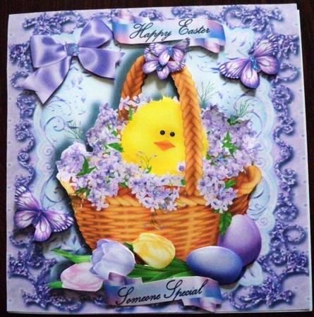 Cute Chick in Easter Basket 8x8 Mini Kit by Helen Gomm