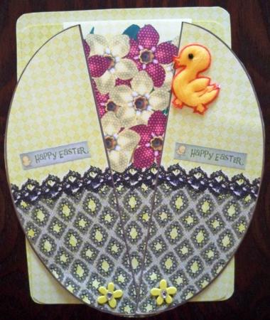 Lemon Sunrise Fmknots 3D Fab Opening Egg Card Mini Kit by Helen Gomm