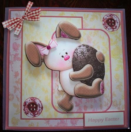 Easter Rabbit with a Chocolate Egg by Helen Gomm