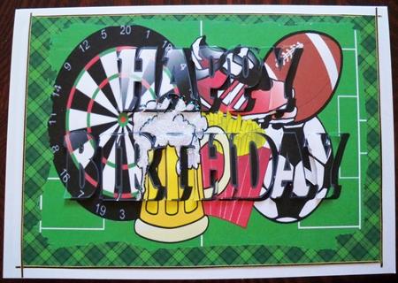 Men Things- See Through Letters Card by Helen Gomm