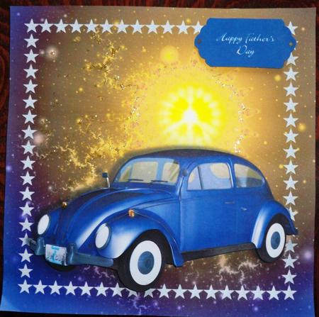 Blue Volkswagen Beetle 8x8 Mini Kit by Helen Gomm