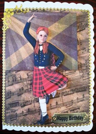 The Sottish Dancer Topper & Decoupage by Helen Gomm
