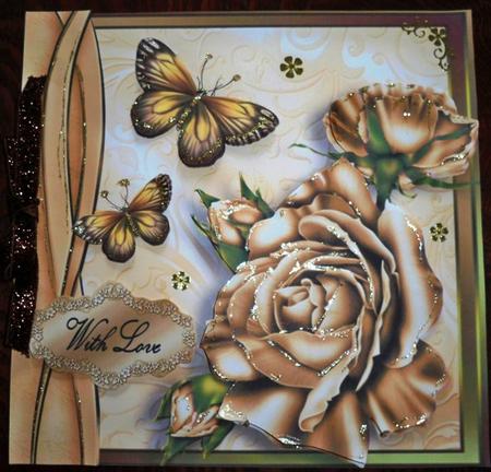 Gold Rose 8x8 Mini Kit by Helen Gomm