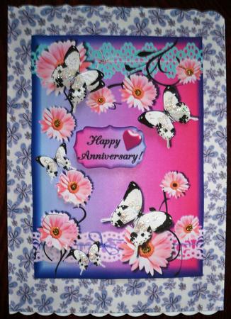 Butterflies and Daisies Greetings by Helen Gomm