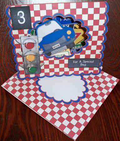 Beep Beep Scalloped Tent Card Kit by Helen Gomm
