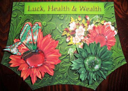 Shamrock Floral Full Card by Helen Gomm