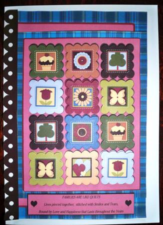 Families Are Like Quilts - A4 Card Mini Kit by Helen Gomm