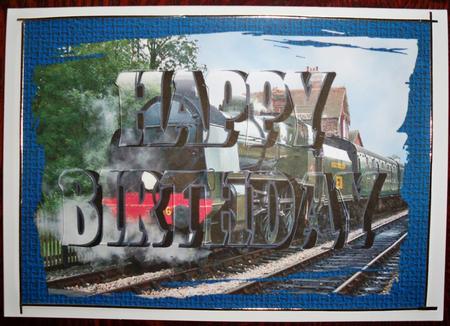 Steam Train - See Through Letter Card by Helen Gomm