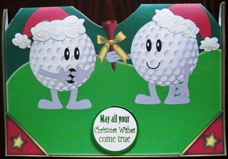 Christmas Golfing - Over the Edge by Helen Gomm