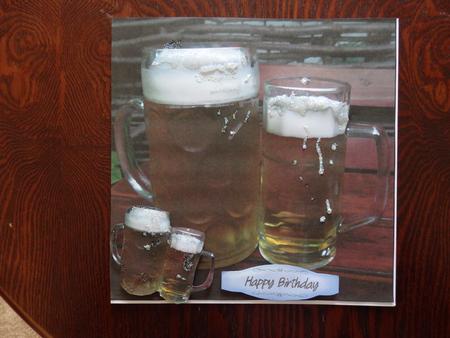 Beer Mugs Topper by Helen Gomm