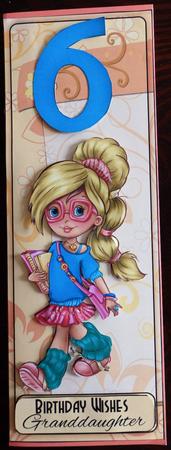 Cutie Pie Birthday Greeting Card Long Dl Kit by Helen Gomm