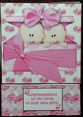Twin Girls Exploding Card by Helen Gomm
