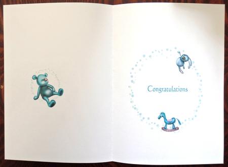 Baby Boy Vintage Insert Blank by Helen Gomm