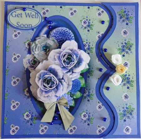 Lavender Cluster Offset Bracket Card Mini Kit by Helen Gomm