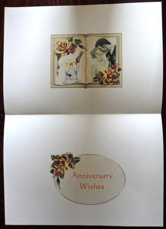 Open Book Anniversary Topper Insert by Helen Gomm