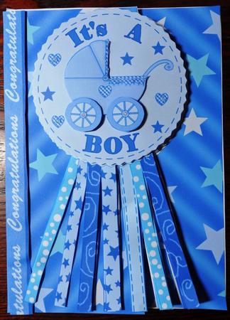 It's a Boy Rosette Over the Edge Mini Kit by Helen Gomm