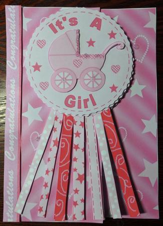 It's a Girl Rosette Over the Edge Mini Kit by Helen Gomm