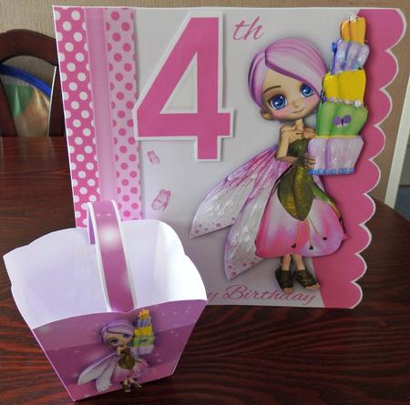 Tipsy Cake Fairy Birthday Card Kit by Helen Gomm