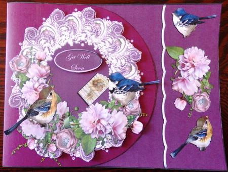 Pink Lace D Flap Off Center Wrap Around Kit by Helen Gomm