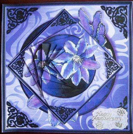 Clematis 8 x 8 Kit with Twisted Pyramage by Helen Gomm