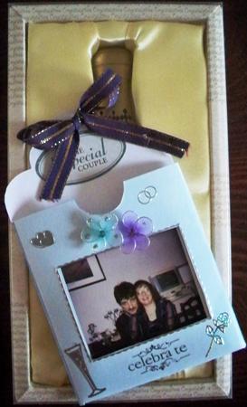 Giant Pale Blue Window Pocket Tag Card by Helen Gomm