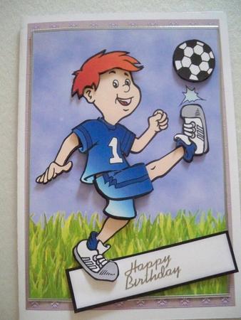 Footballer Quick Card by Helen Gomm
