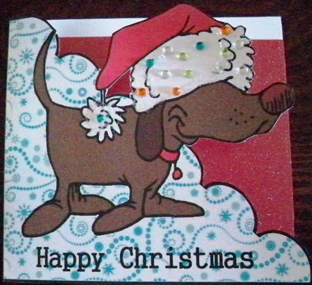 Santa Dog Cut and Fold by Helen Gomm