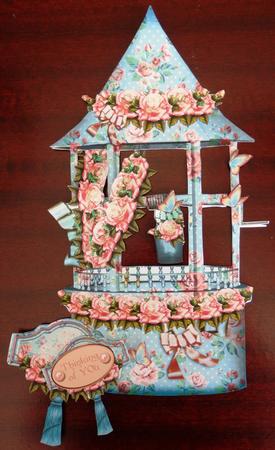 Blue Vintage Wishing Well by Helen Gomm