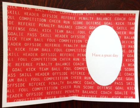Soccer Words Red Insert by Helen Gomm
