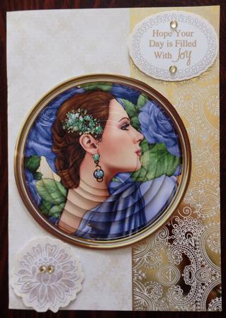Art Deco Lady Pandore Circle Pyramid (lilac) by Helen Gomm