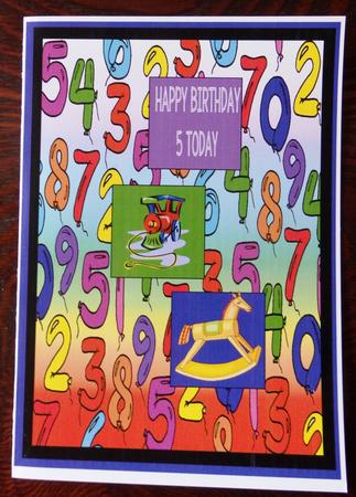Balloon Numbers - Set of 12 Backing Papers by Helen Gomm