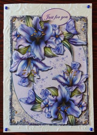 Beautiful Blue Lilly's A4 by Helen Gomm