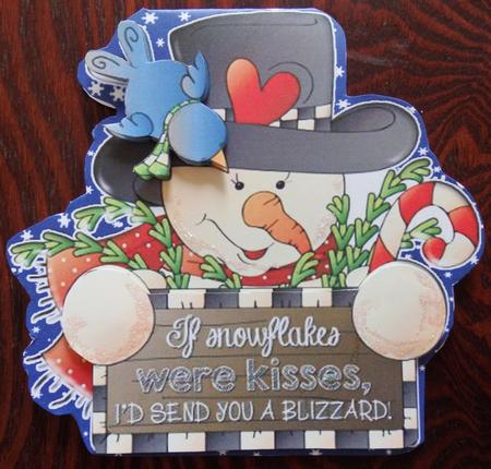 Snowman Shaped Card by Helen Gomm