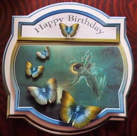 Shape Card with Gifttag Fairy by Helen Gomm