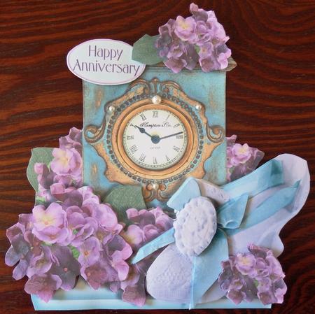 Shaped Card Mini-kit - Hydrangea Time by Helen Gomm
