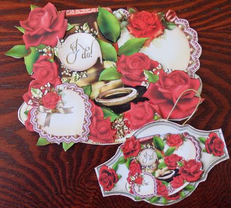 Wedding (engagement) Ring Box with Red Roses by Helen Gomm