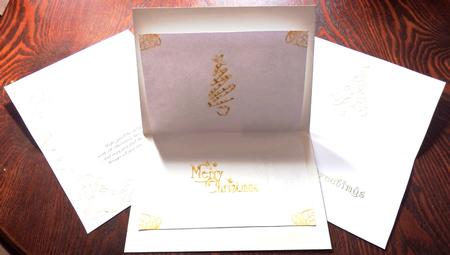 12 Gold and Silver Landscape Christmas Inserts by Helen Gomm