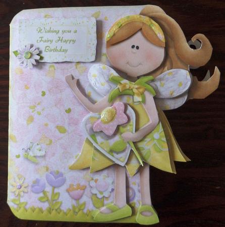 Fairy Best Wishes Shaped Card Kit by Helen Gomm