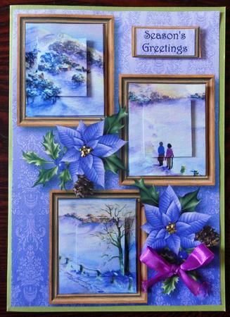Snowy Christmas Hills Frame Trio by Helen Gomm