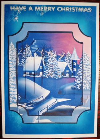 While the Deer Are Watching Card Front with Pyramid by Helen Gomm