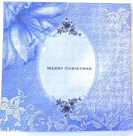 8x8 Blue Christmas Insert 3 by Helen Gomm
