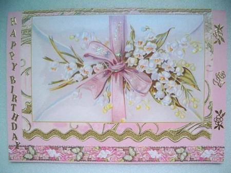 Lily of the Valley Envelope Wavy Card by Helen Gomm