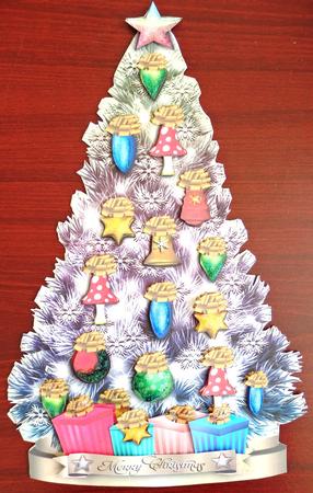 Christmas Colorful Tree with Different Bubbles by Helen Gomm